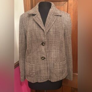 Talbots Women's Brown Tweed Jacket 18W
